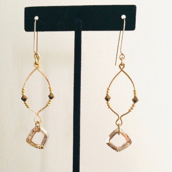 Swarovski Accent Drop Earrings - Picture 3 of 6